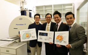 Group photo of four HKU scientists who utilise innovative neuroimaging approach to unravel complex brain networks. 