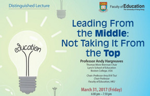 Poster of the lecture “Leading from the Middle: Not Taking it From the Top”