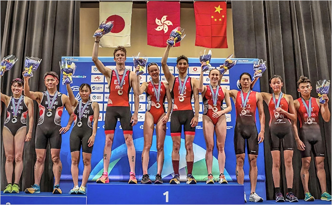 HKU Sports Scholars excel at the 2023 Asia Triathlon U23 and Junior Championships in Japan