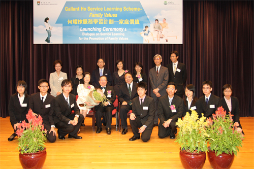 Students study and learn through the “Gallant Ho Service Learning Scheme – Family Values”