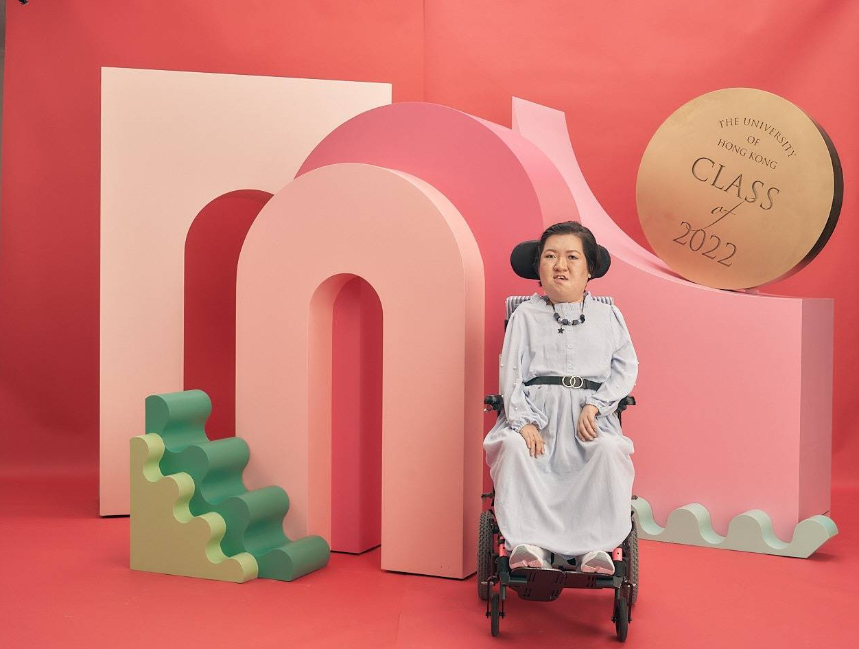 HKU student Josy Chow defies Spinal Muscular Atrophy (SMA) to graduate with Second Class Honours, Class of 2022