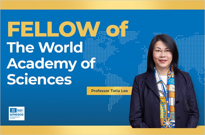 Professor Tatia Lee being elected as a Fellow of The World Academy of Sciences