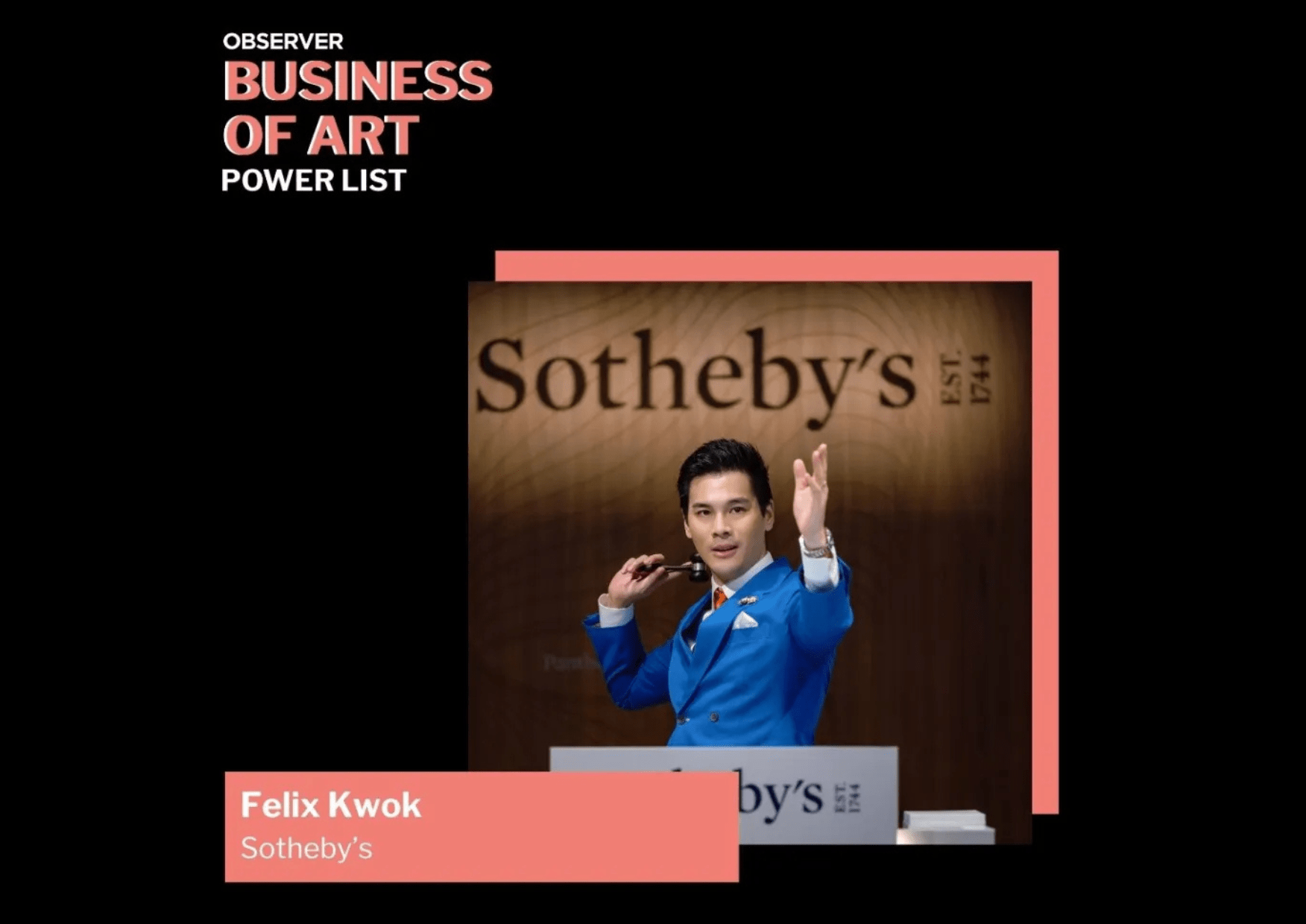 OBSERVER – The Most Influential People in Art | Felix Kwok (BA 2008)